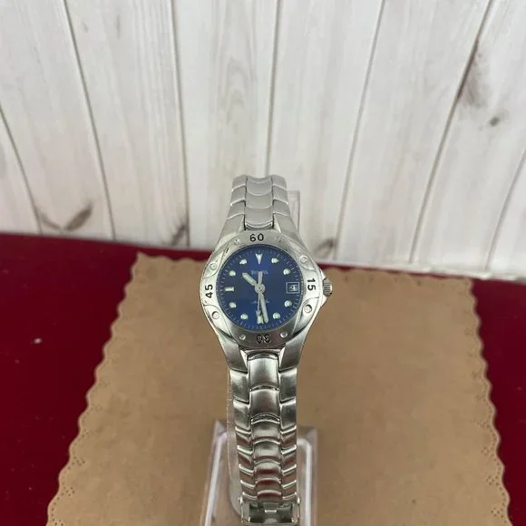 Bulova Watch Marine Star Satin Finish Stainless Steel Highly Polished Blue Watch - Picture 3 of 8